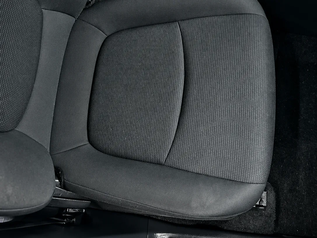 Seat after interior detail, clean and stain-free